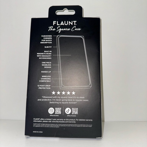 NWT  Flaunt Square Iridescent MagSafe iPhone Case Pearl Shell - Picture 10 of 10